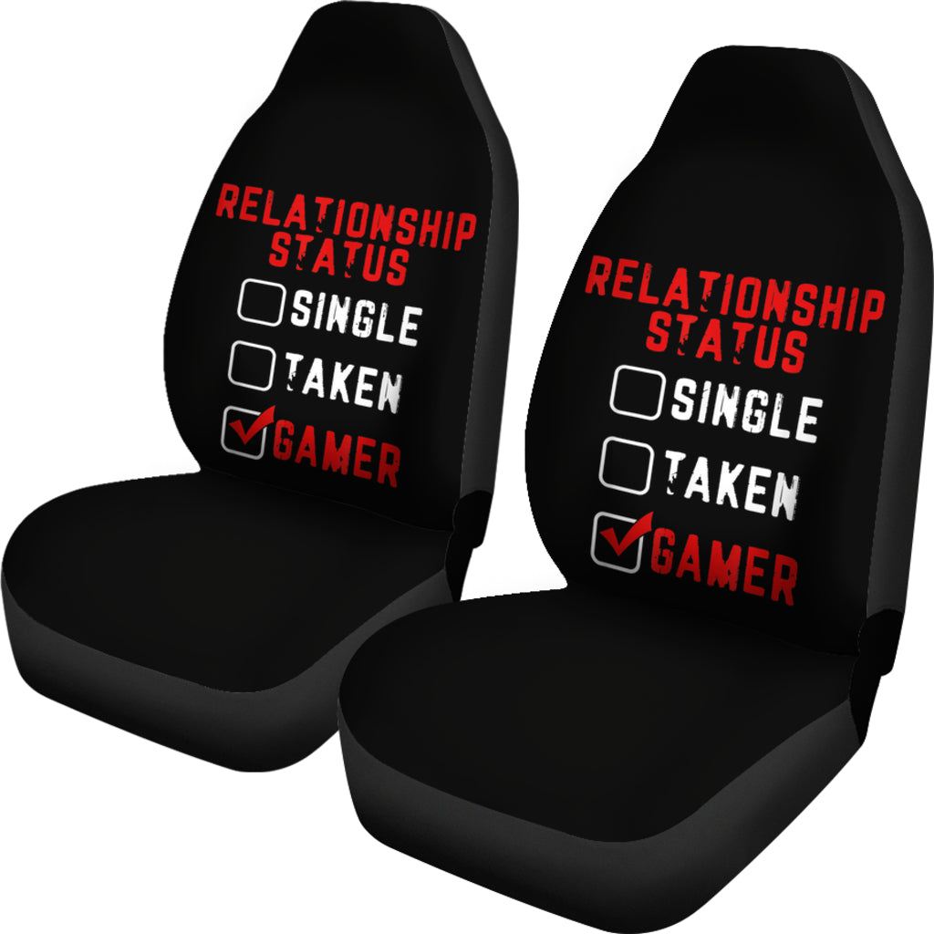 Relationship Status Single Taken Gamer Car Seat Covers