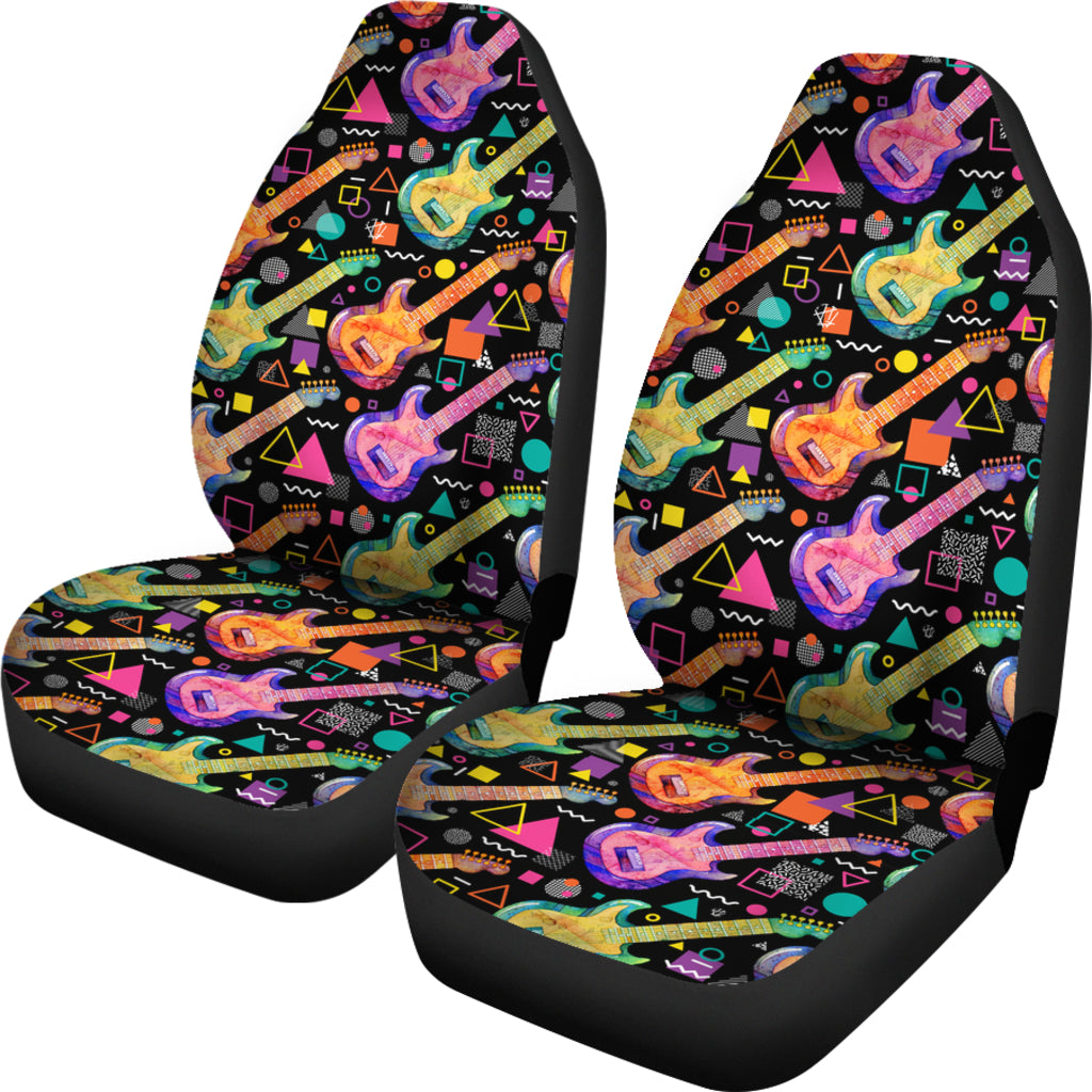 Watercolor Electric Guitar Car Seat Covers