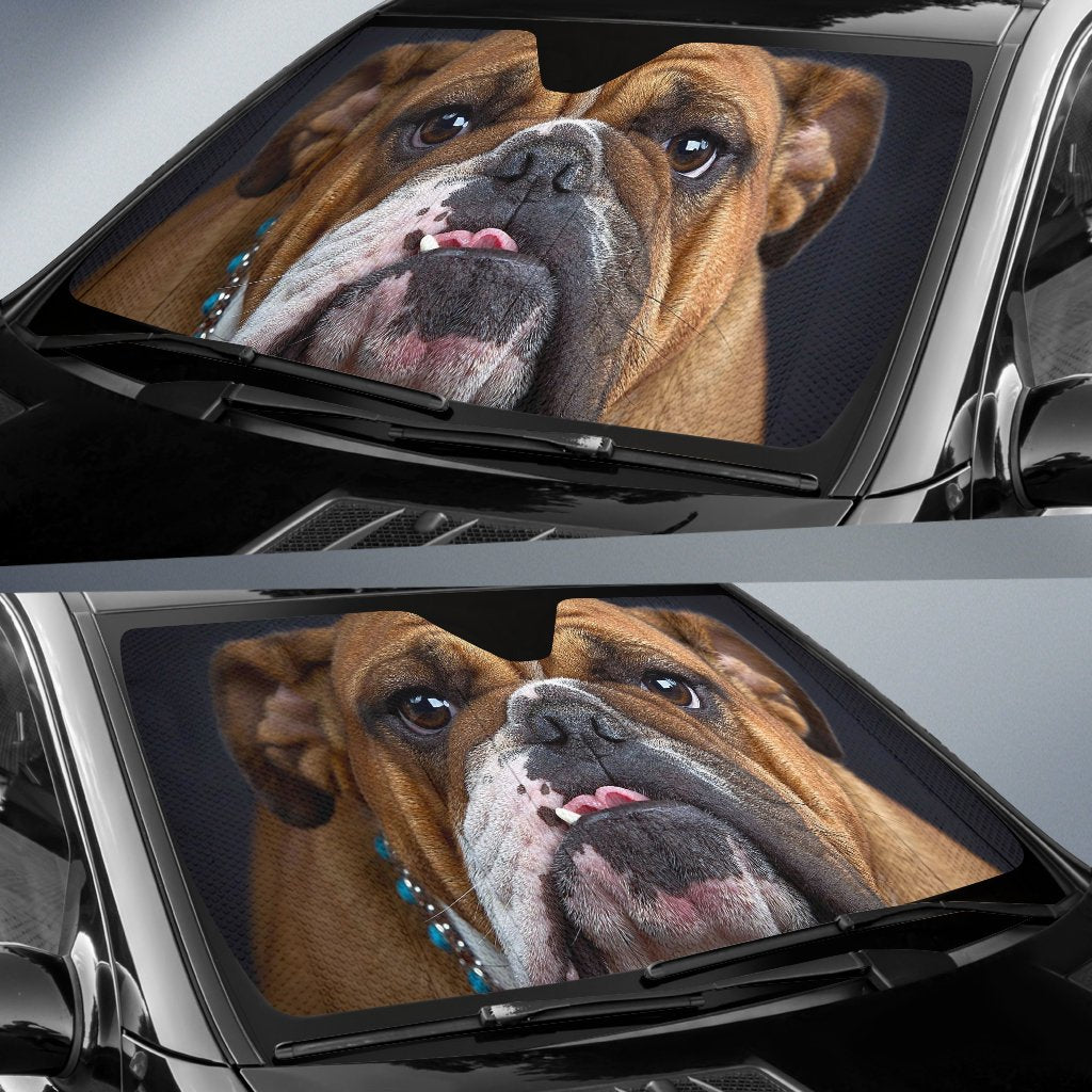 Bull Dog Face Car Sun Shade Gift Ideas 2021