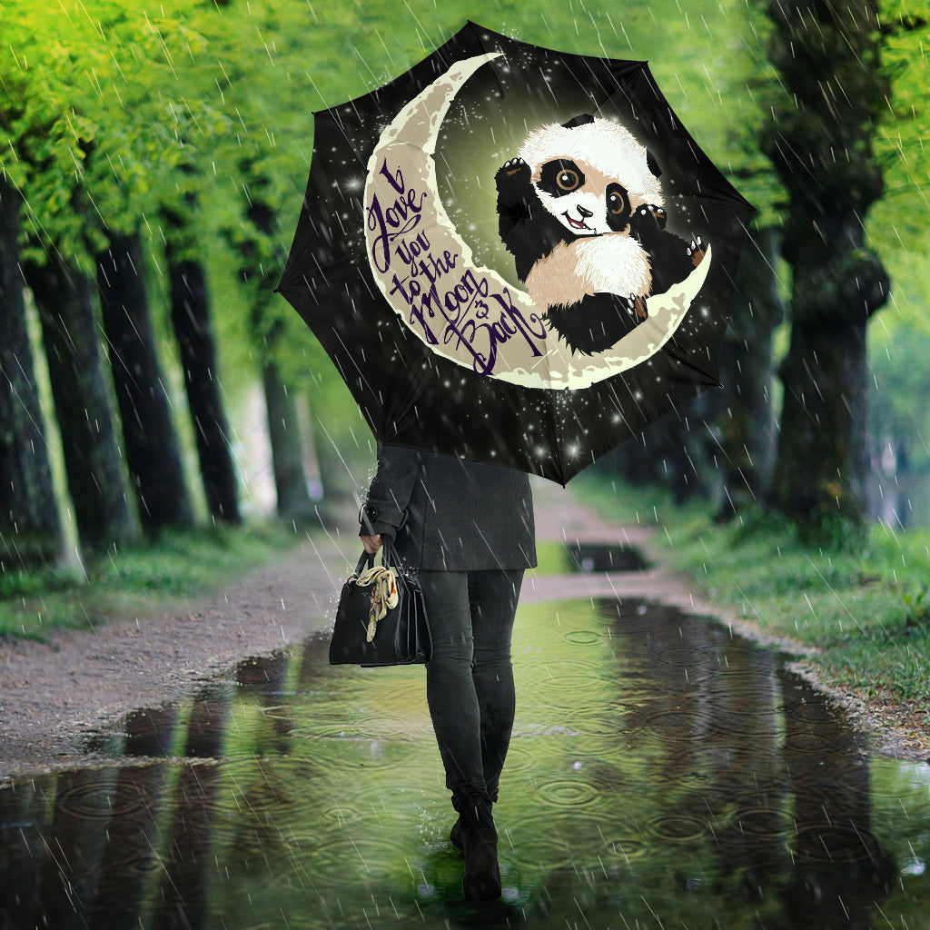 Panda Cute Moon And Back Umbrella 2022