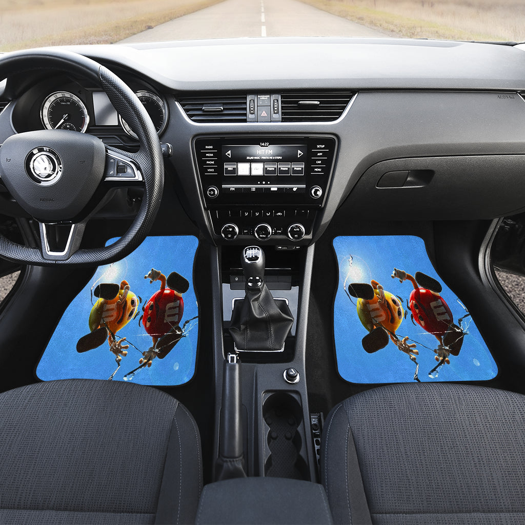 Over Broken Glass M&M Chocolate Car Mats