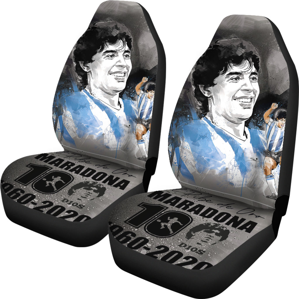 Painting Diego Armando Maradona 10 Rip 1969 2022 Car Seat Covers Gift For Fooball