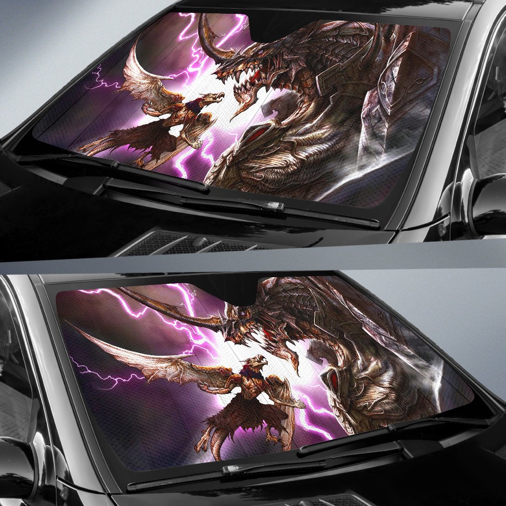 Monster Vs Armored Dragon Sun Shade Gift Ideas 2022