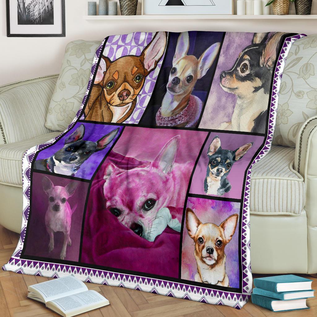 Chihuahua Pink Premium Blanket