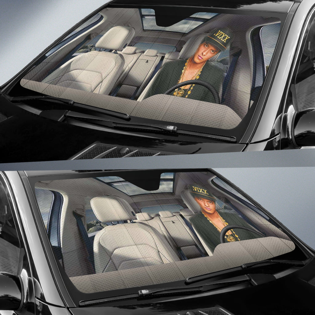 Bruno Mars Driving Auto Sun Shade