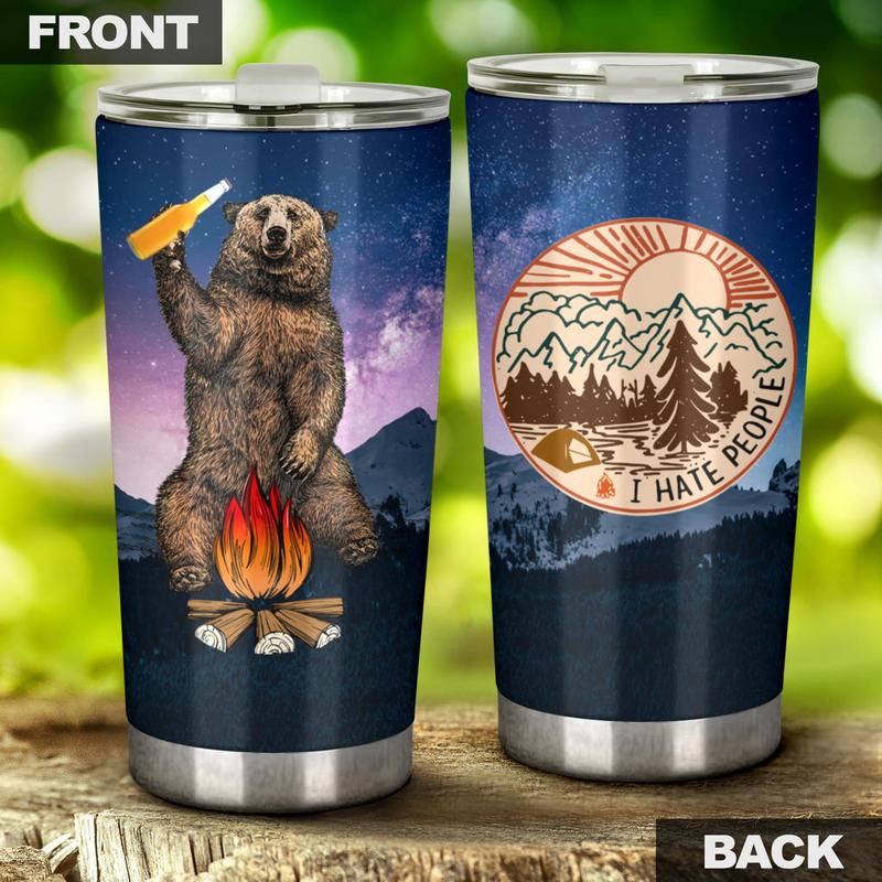 Bear Beer Camping Camfire Tumbler 3 2021