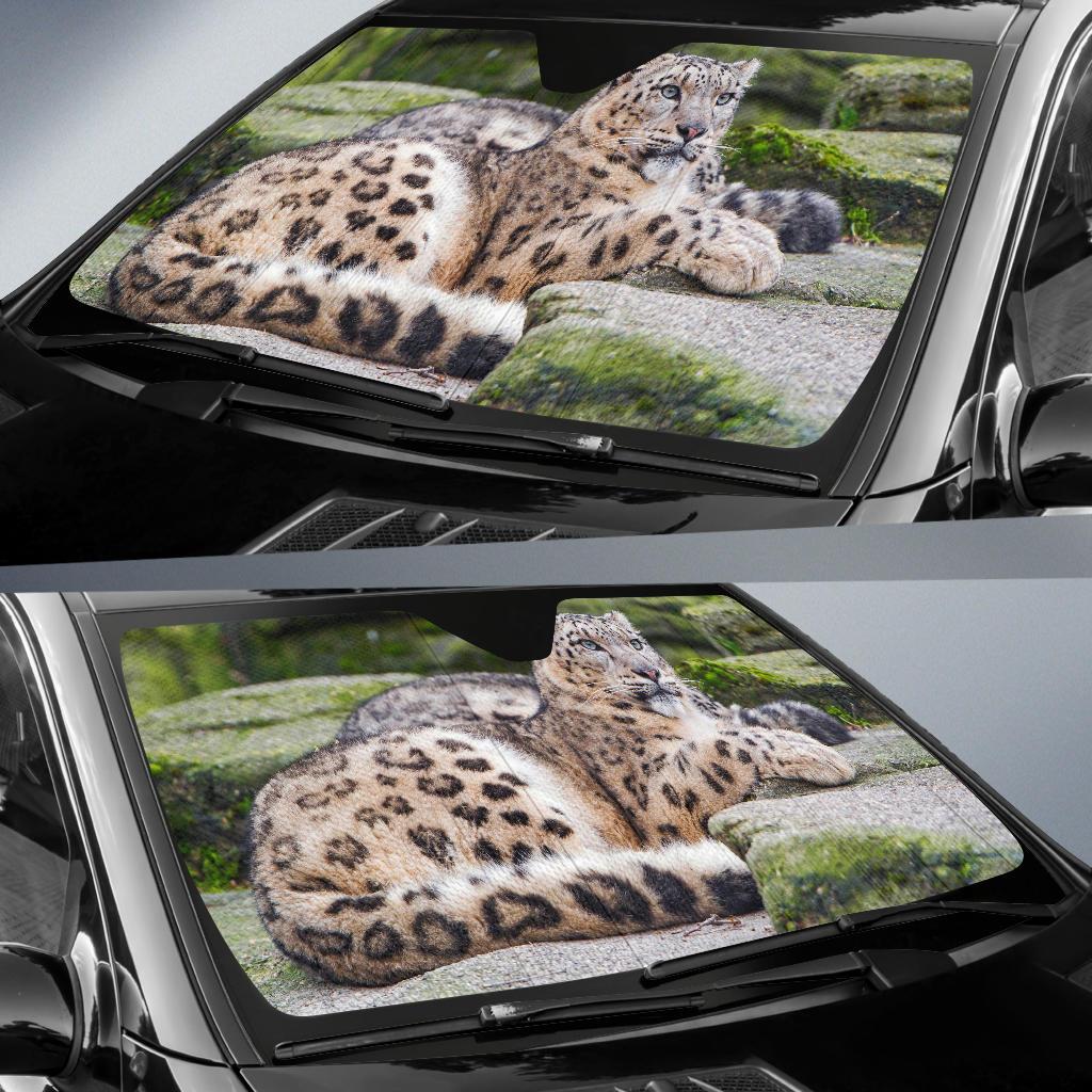 Snow Leopard 4K Car Sun Shade Gift Ideas 2021