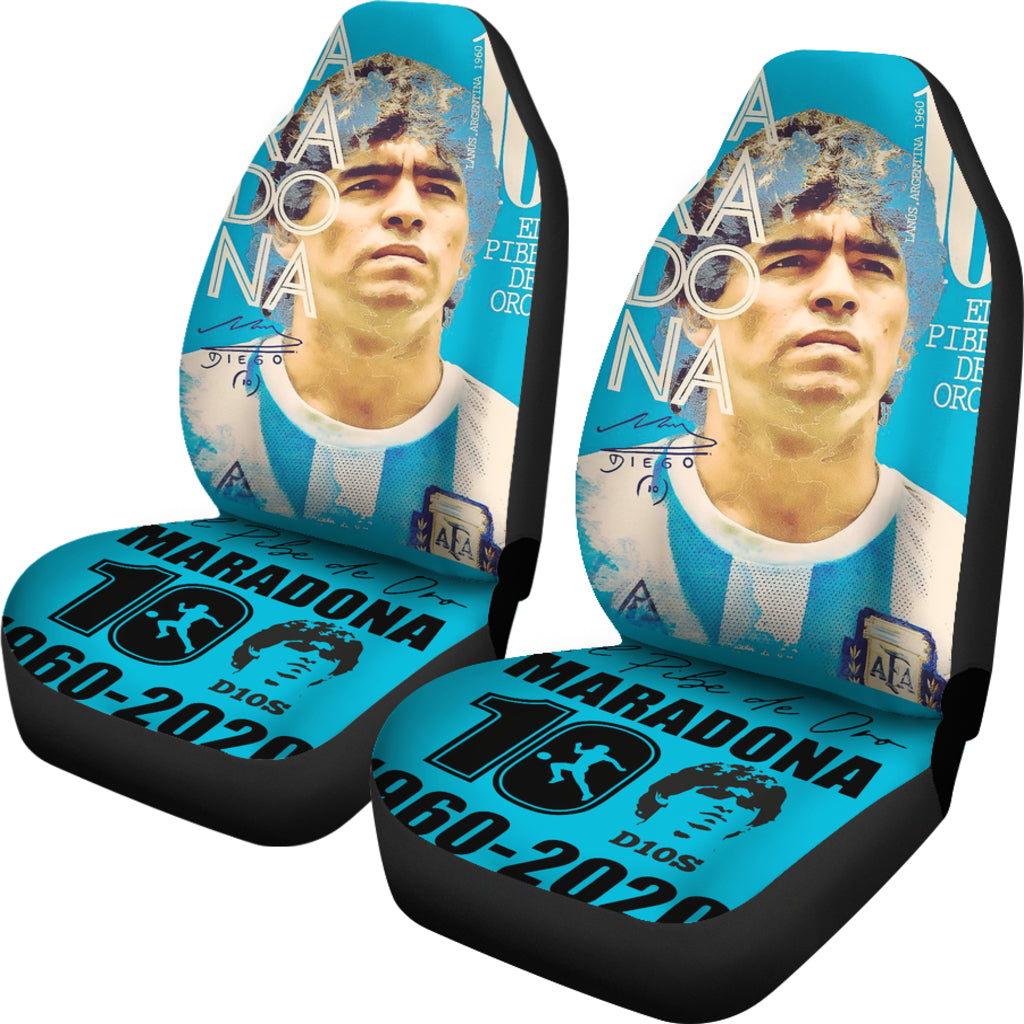 Blue Diego Armando Maradona 10 Rip 1969 2022 Car Seat Covers Gift For Fooball