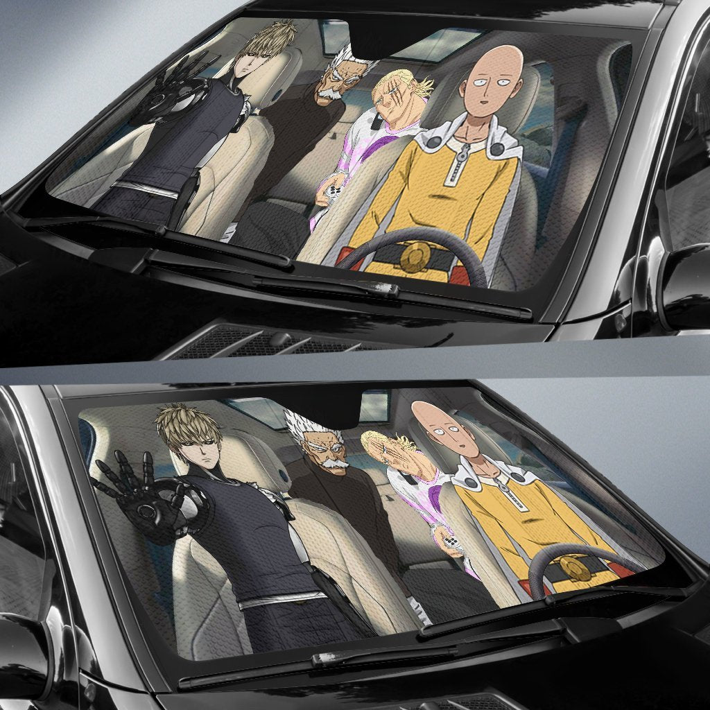 One Punch Man Driving Auto Sun Shade Amazing Best Gift Ideas 2022