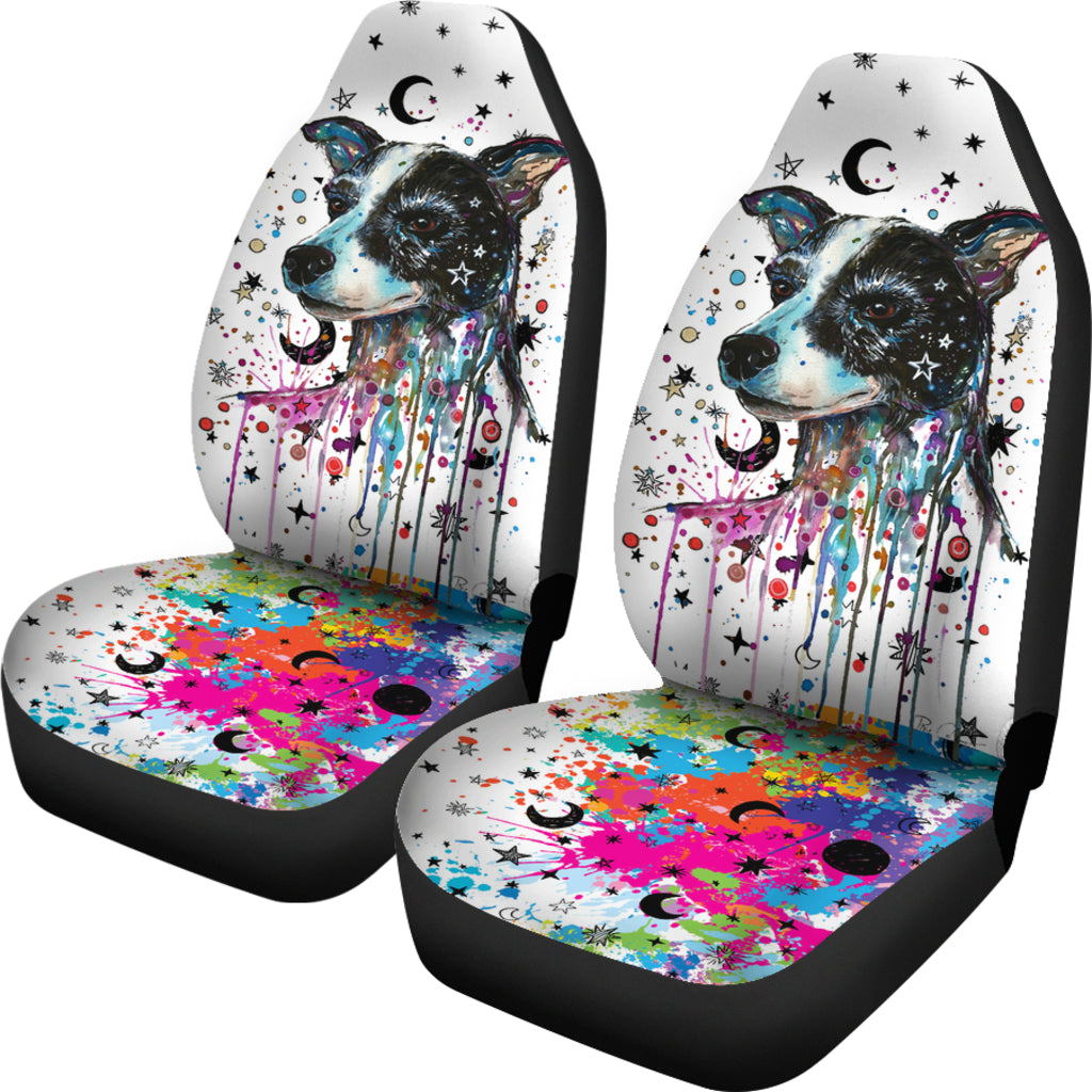 White And Black Dog Car Seat Covers