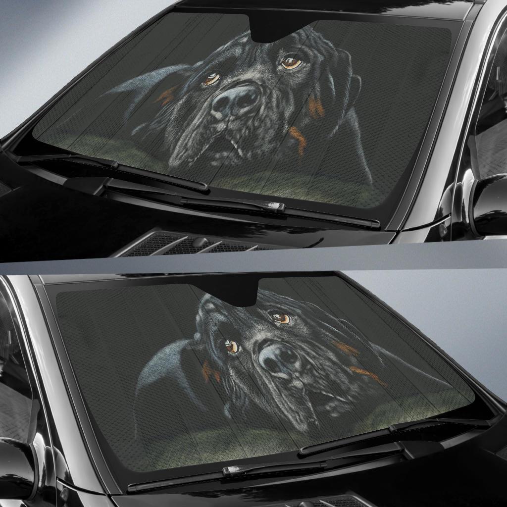 Rottweiler Breed Dog Black Hd Car Sun Shade Gift Ideas 2021