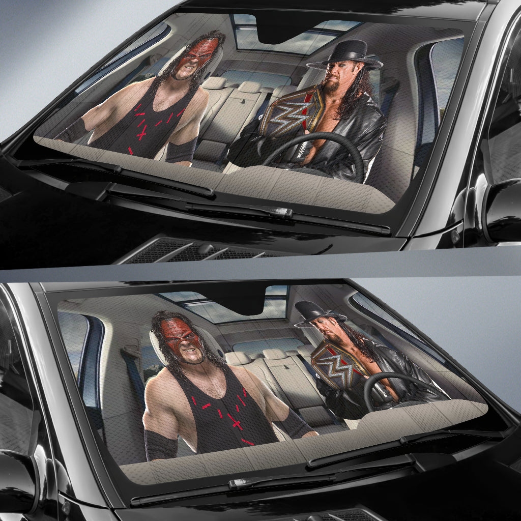 The Undertaker Vs Randy Orton Wwe Driving Auto Sun Shade