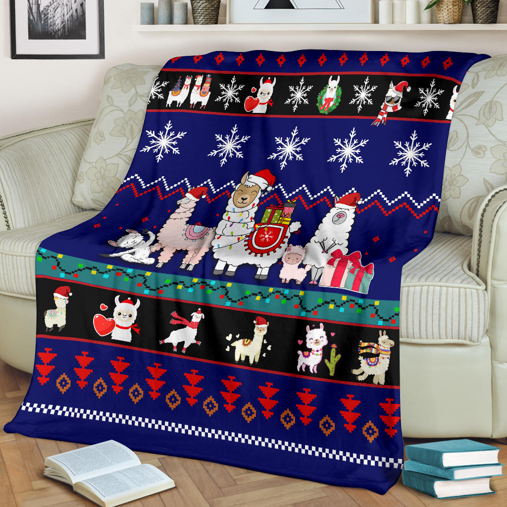 Llama Chritmas Christmas Blanket Amazing Gift Idea