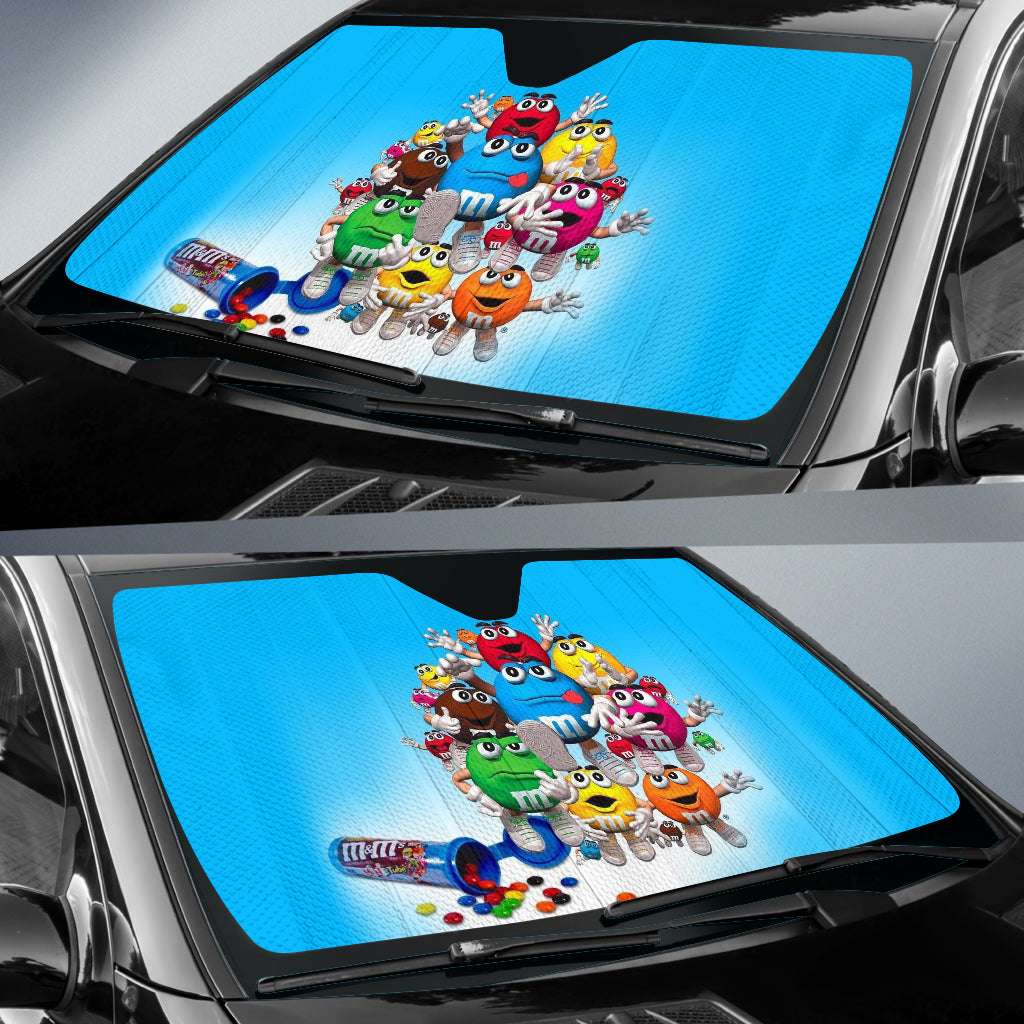 Chocolate M&M Team Auto Sun Shades