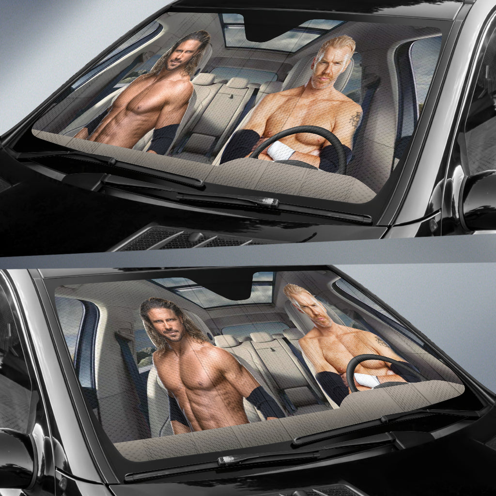 Christian Vs John Morrison Wwe Driving Auto Sun Shade