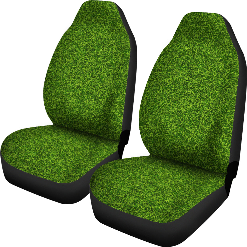 Perfect Green Grass Carpet Car Seat Covers