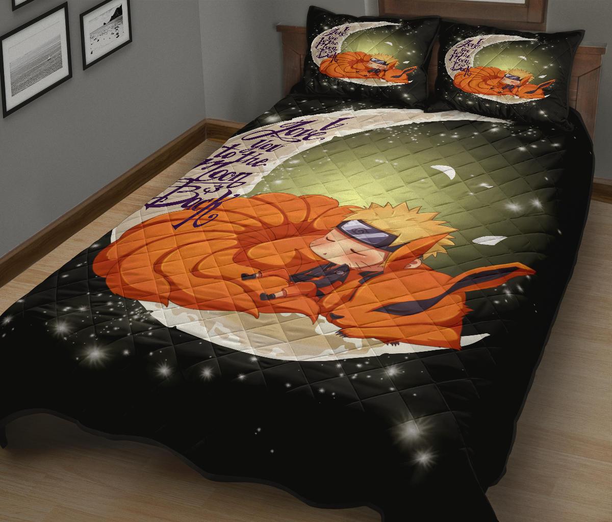 Naruto To The Moon Quilt Bed Sets