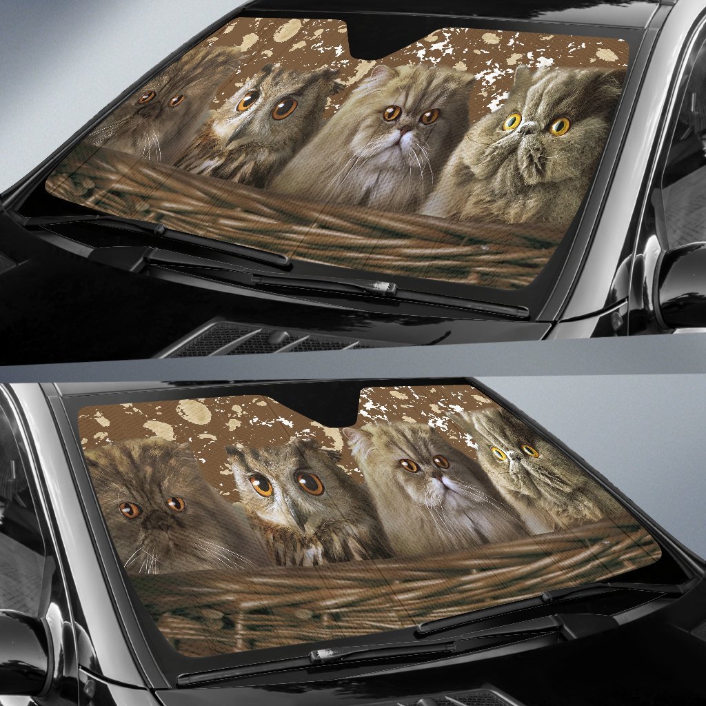 Cats And Owl Auto Sun Shade Amazing Best Gift Ideas 2022