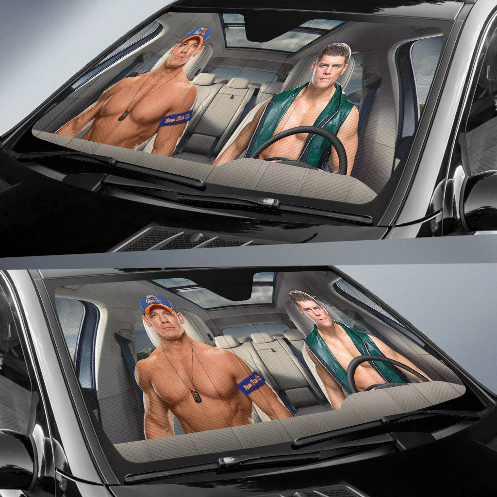 Cody Rhodes Vs John Cena Wwe Driving Auto Sun Shade