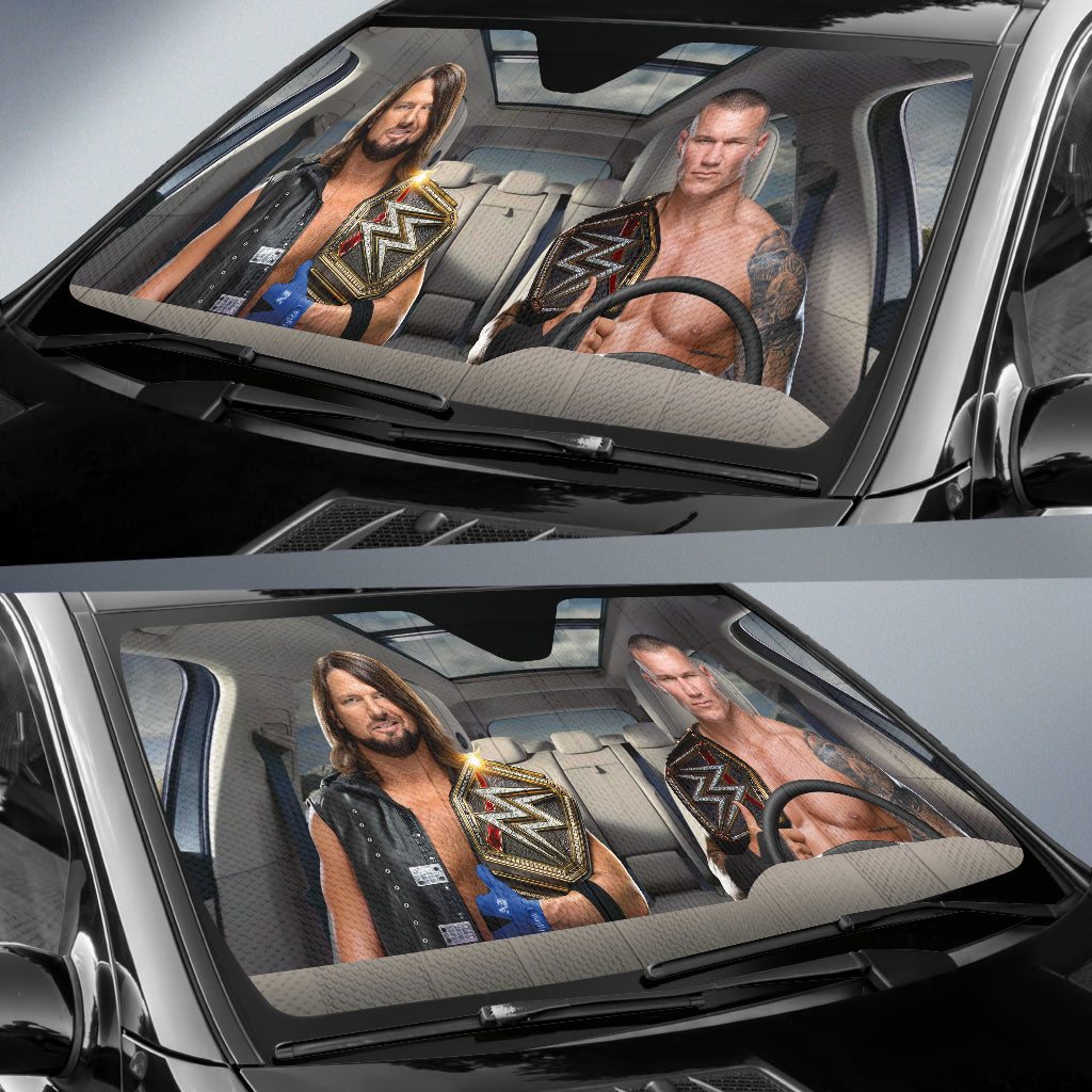 Randy Orton Vs Aj Styles Wwe Driving Auto Sun Shade