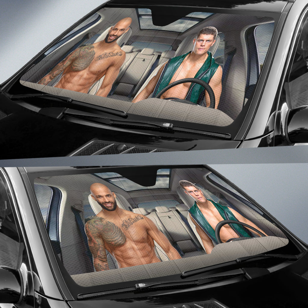 Cody Rhodes Vs Ricochet Wwe Driving Auto Sun Shade