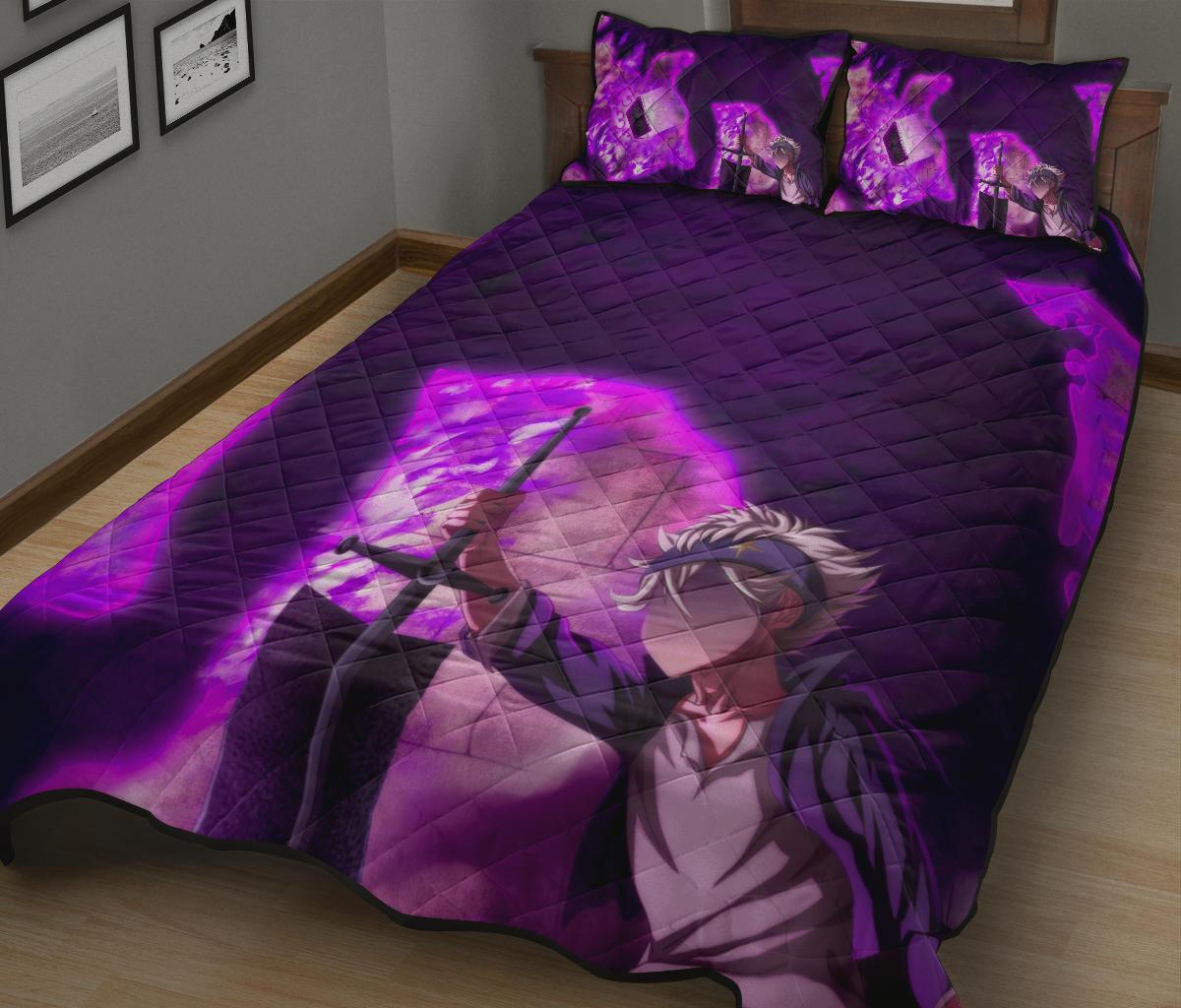 Asta Black Clover Anime Quilt Bed Set Pillow Case Amazing Decor Gift Ideas 8