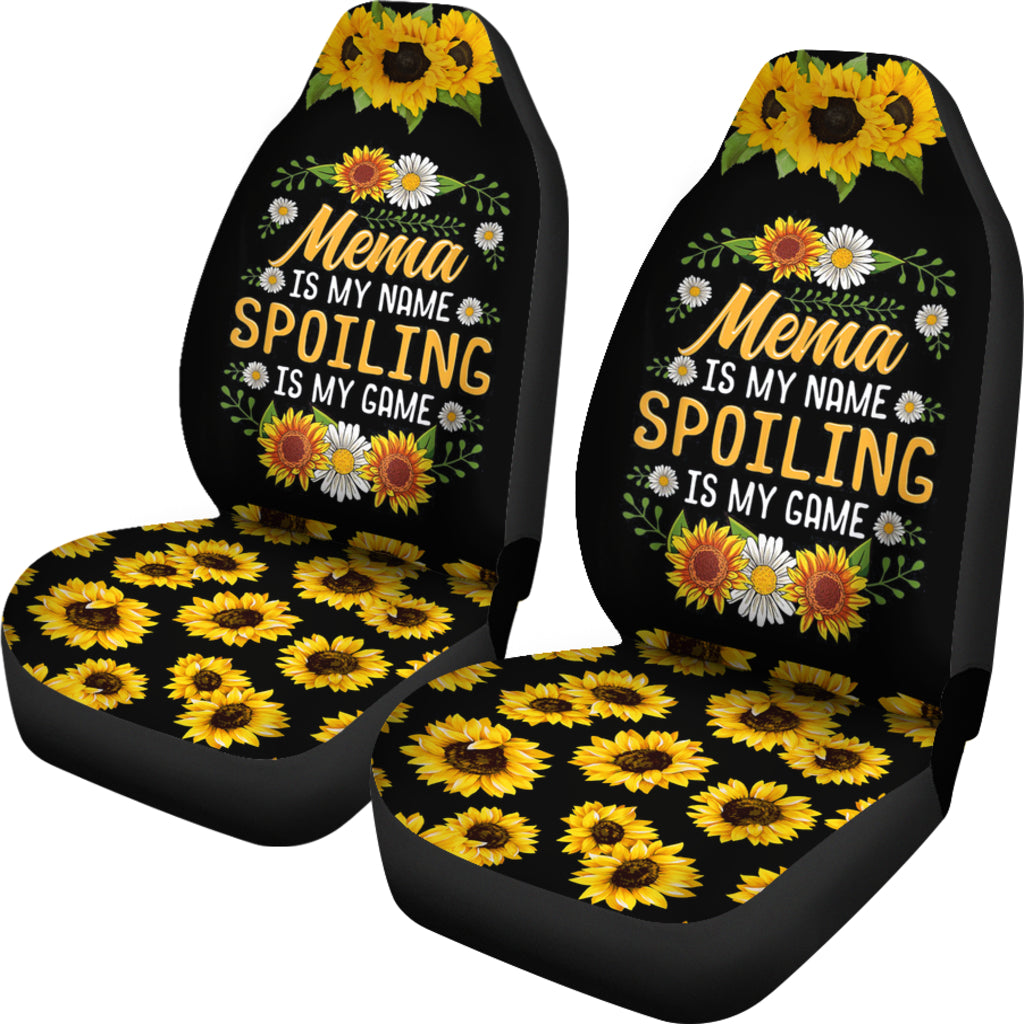 Mema Is My Name Spoiling Is My Game Sunflower Seat Covers