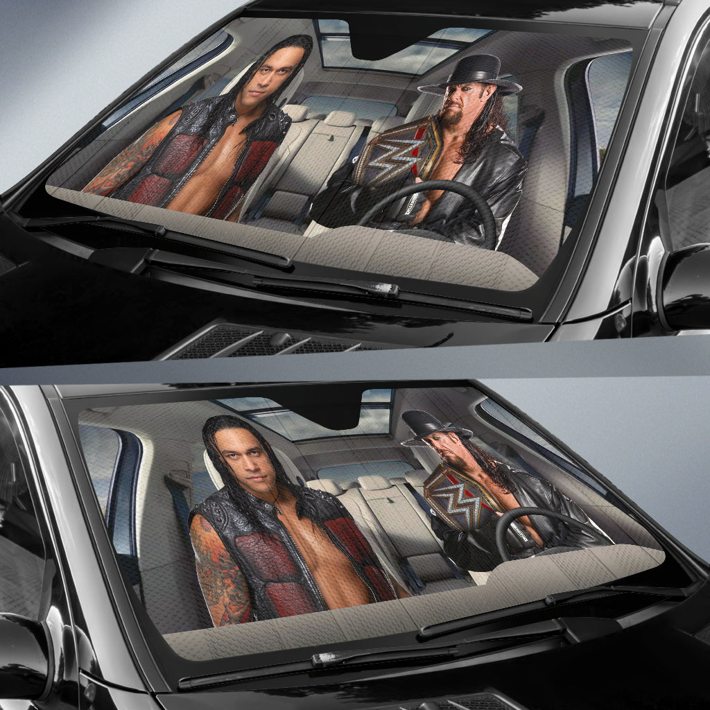 The Undertaker Vs Damian Priest Wwe Driving Auto Sun Shade