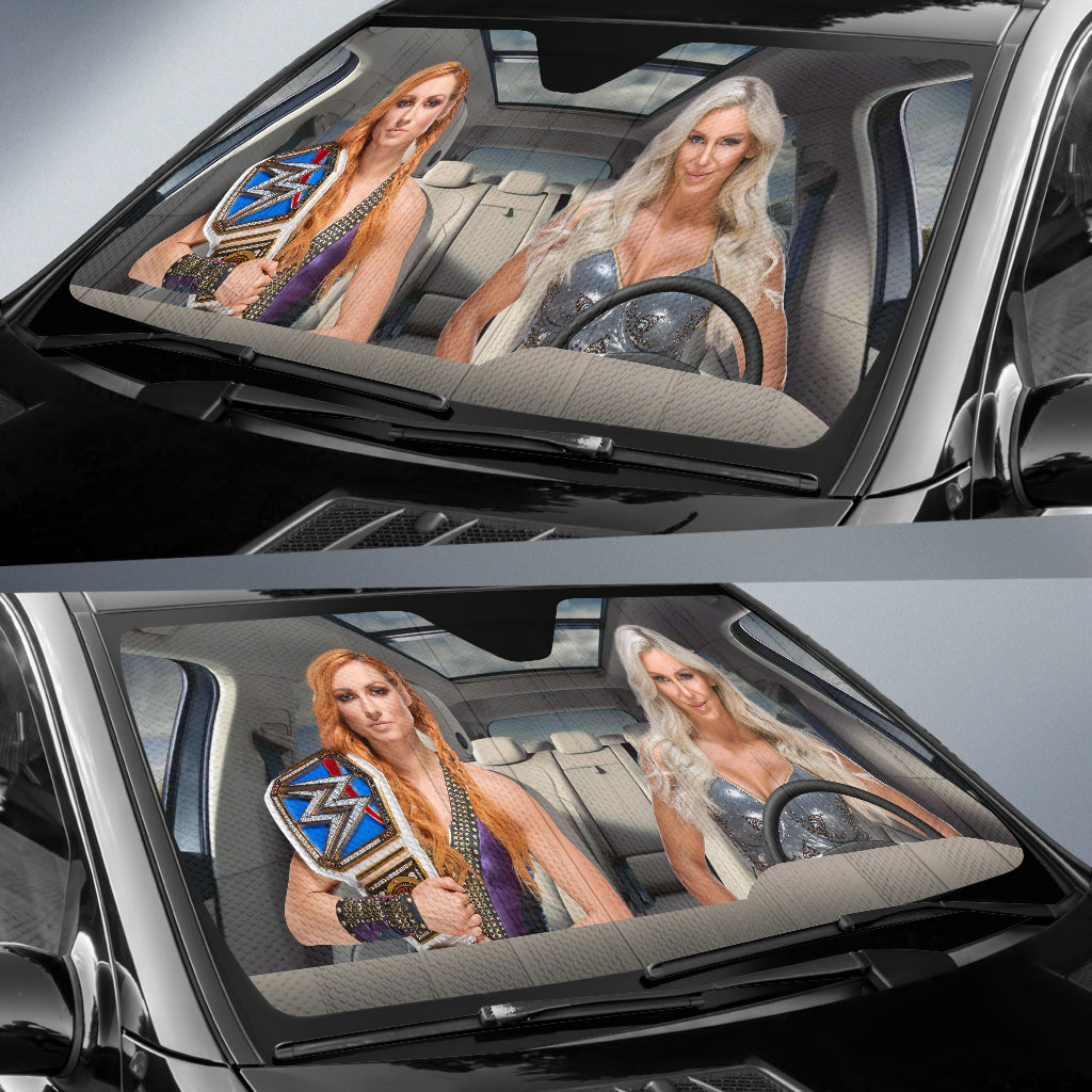 Charlotte Vs Becky Lynch Wwe Driving Auto Sun Shade