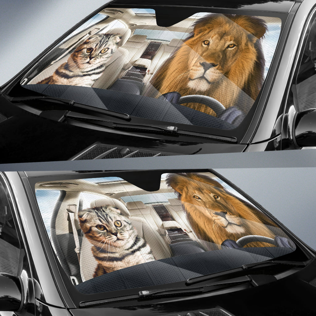 Lion And Cat Sunshade