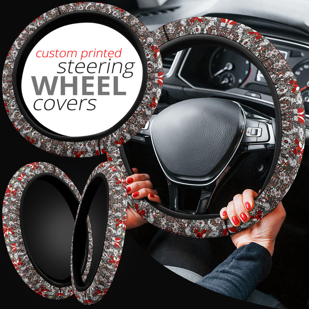 Pattern Pokemon Rock Car Steering Wheel Cover