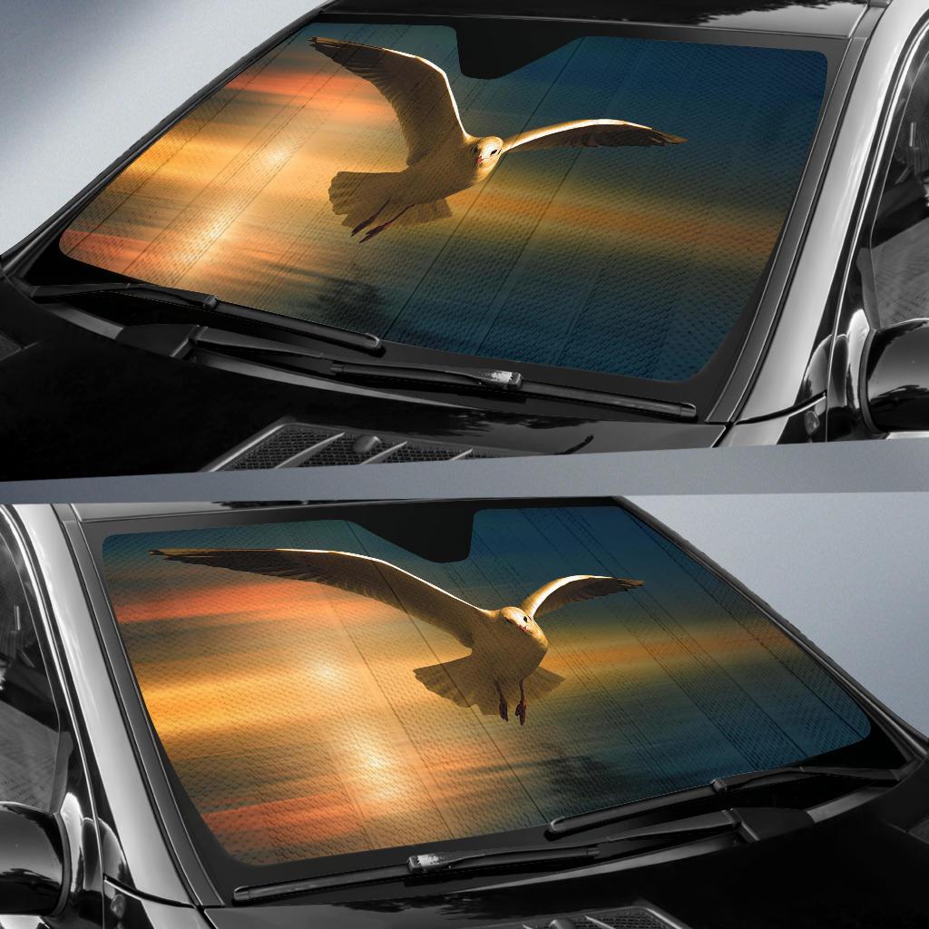 Seagull Sunrise Sunset 5K Car Sun Shade Gift Ideas 2021