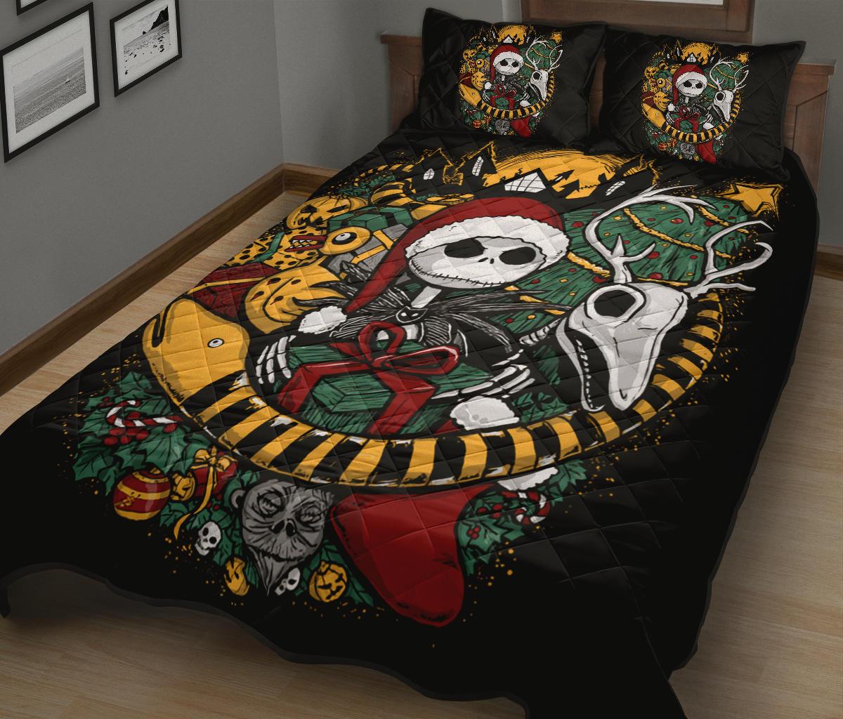 The Nightmare Before Christmas Halloween Movie Quilt Bed Set Pillow Case Amazing Decor Gift Ideas 24