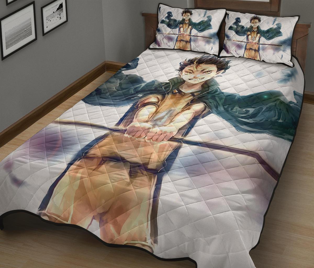 Yu Nishinoya Haikyu!! Anime Quilt Bed Set Pillow Case Amazing Decor Gift Ideas