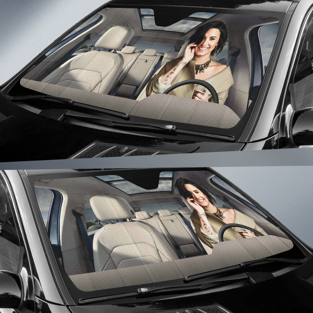 Demi Lovato 3 Driving Auto Sun Shade