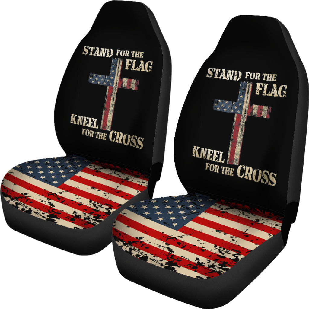 Stand For The Flag Kneel For The Cross Car Seat Covers