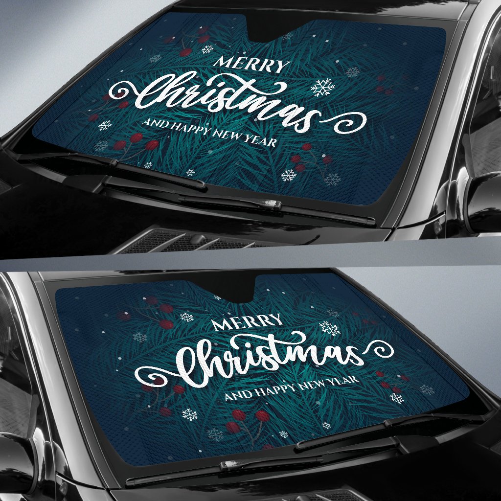 Merry Christmas Typo Sun Shade Gift Ideas 2022