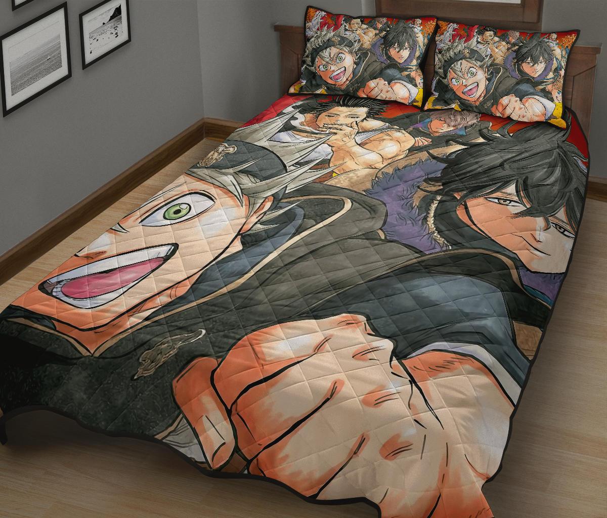 Black Clover Anime Quilt Bed Set Pillow Case Amazing Decor Gift Ideas 2