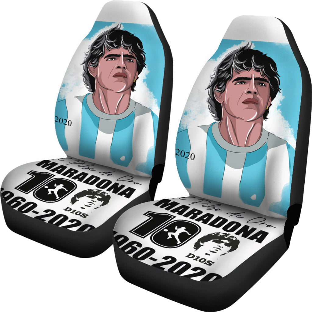 Painting Legend Diego Armando Maradona 10 Rip 1969 2022 Car Seat Covers Gift For Fooball