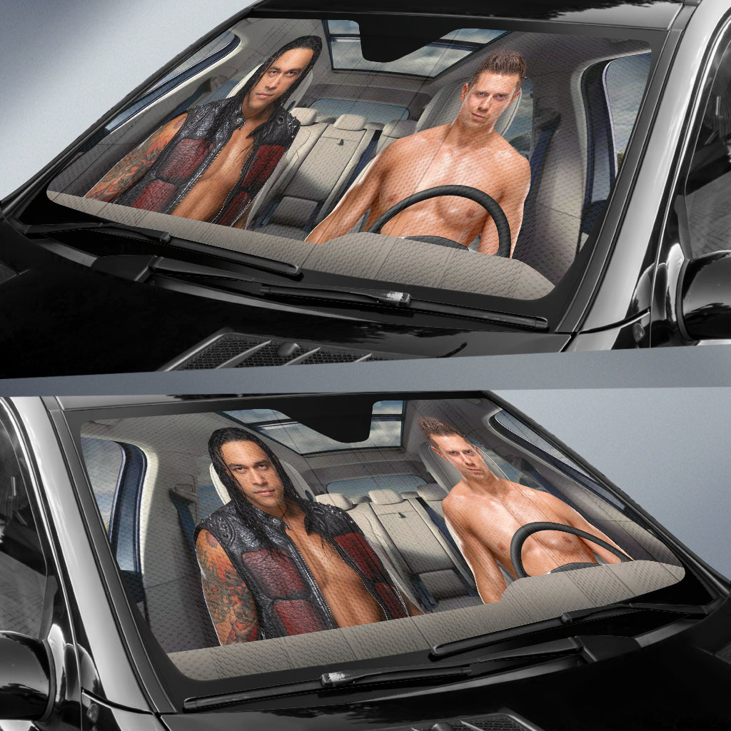 The Miz Vs Damian Priest Wwe Driving Auto Sun Shade