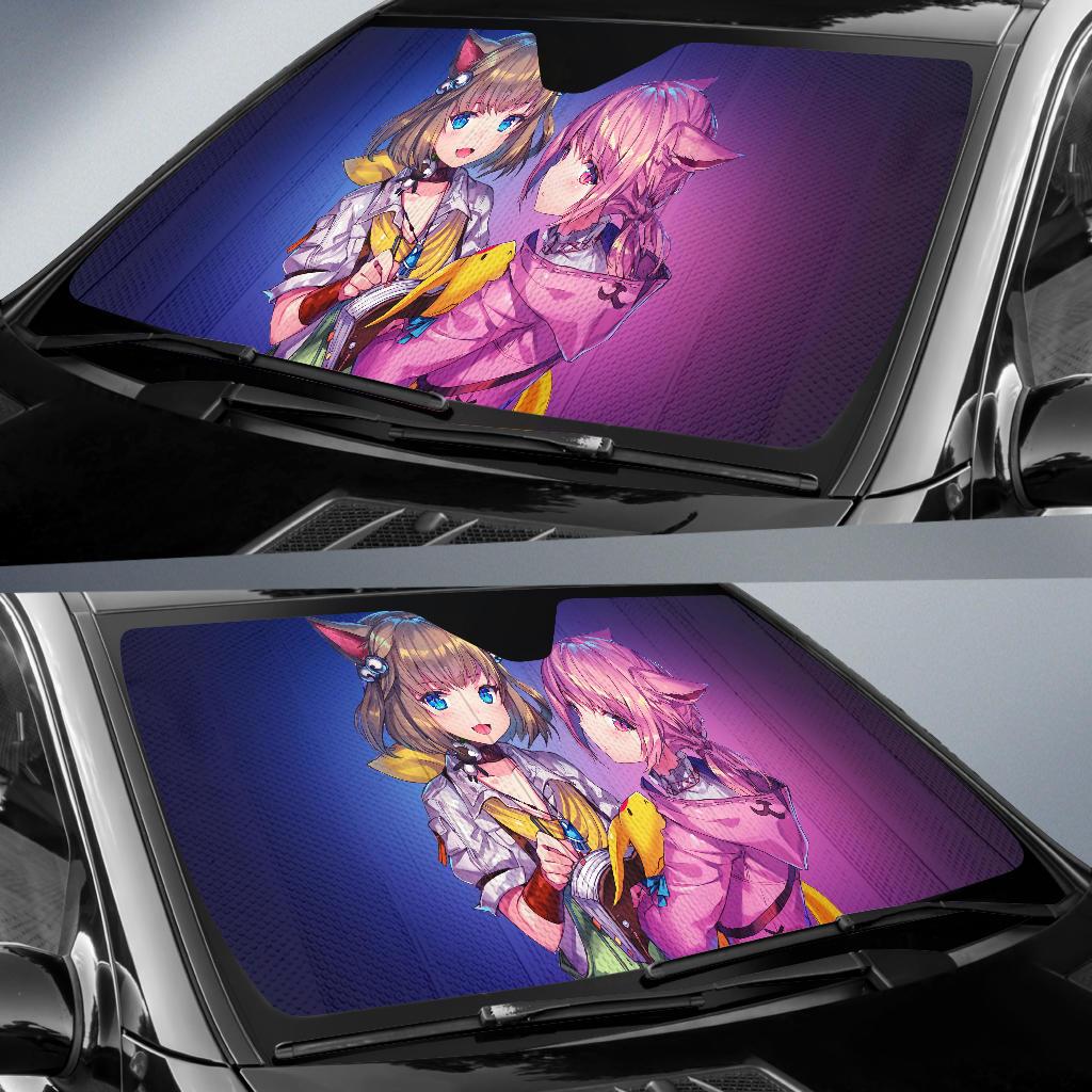 Anime Girls Final Fantasy Xiv 4K Car Sun Shade Gift Ideas 2021