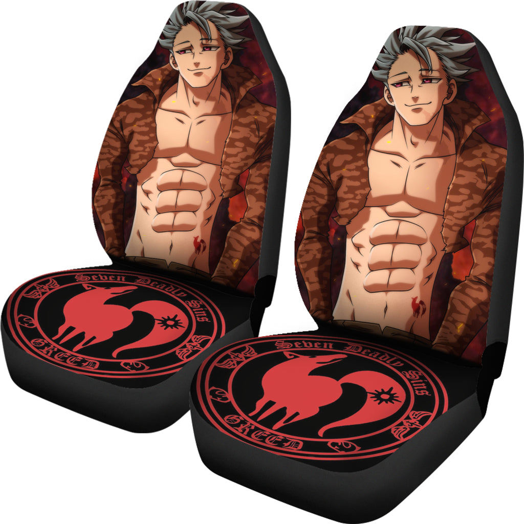 Cool Ban The Seven Deadly Sins Car Seat Covers Gift For Fan Anime