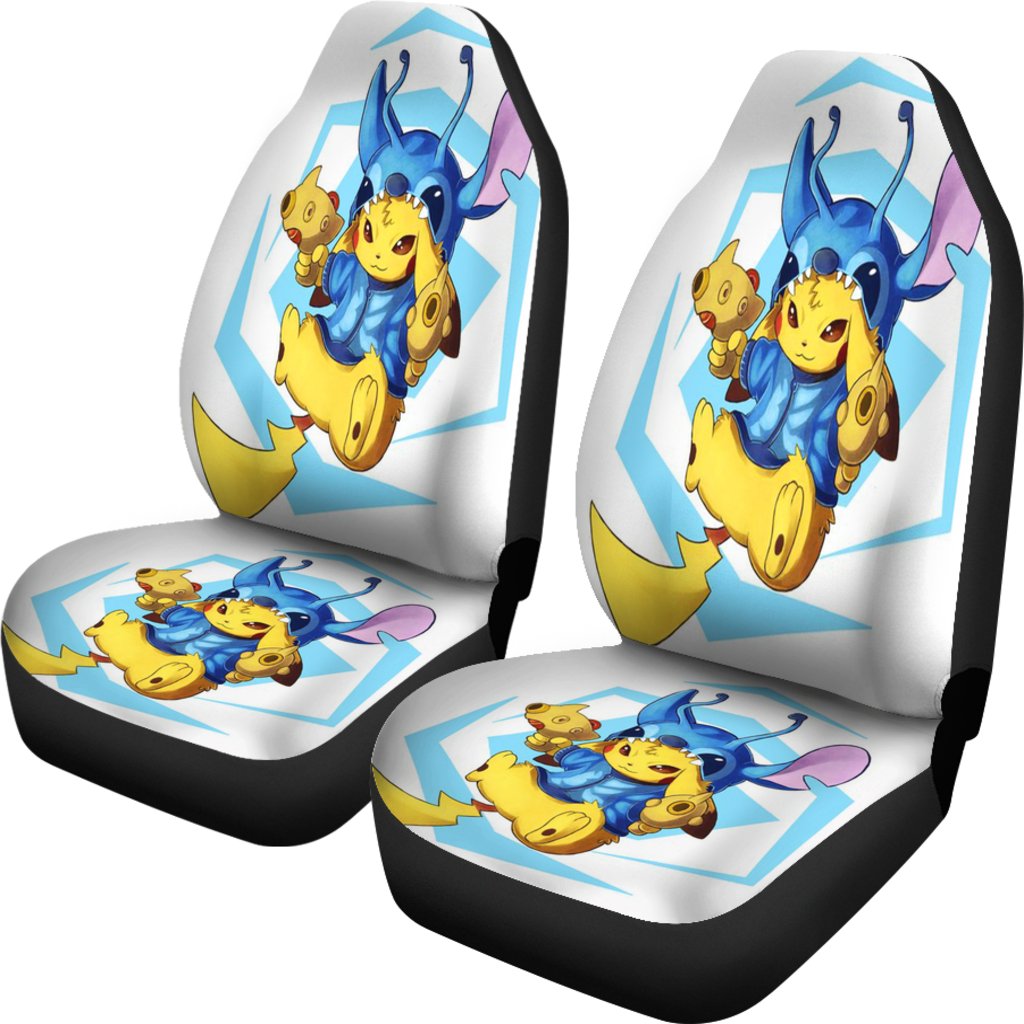 Pikachu Stitch Fight Seat Covers