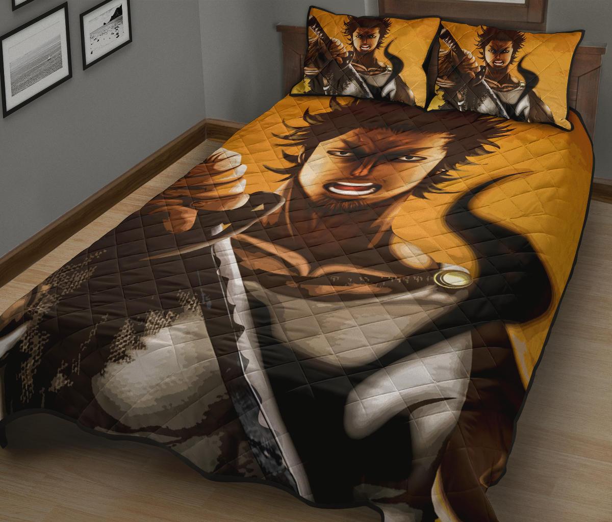 Yami Sukehiro Black Clover Anime Quilt Bed Set Pillow Case Amazing Decor Gift Ideas 1