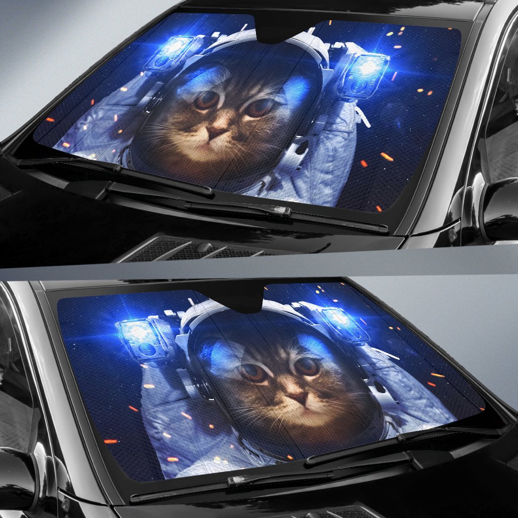 Astronaut Cat 4K Car Sun Shade Gift Ideas 2021