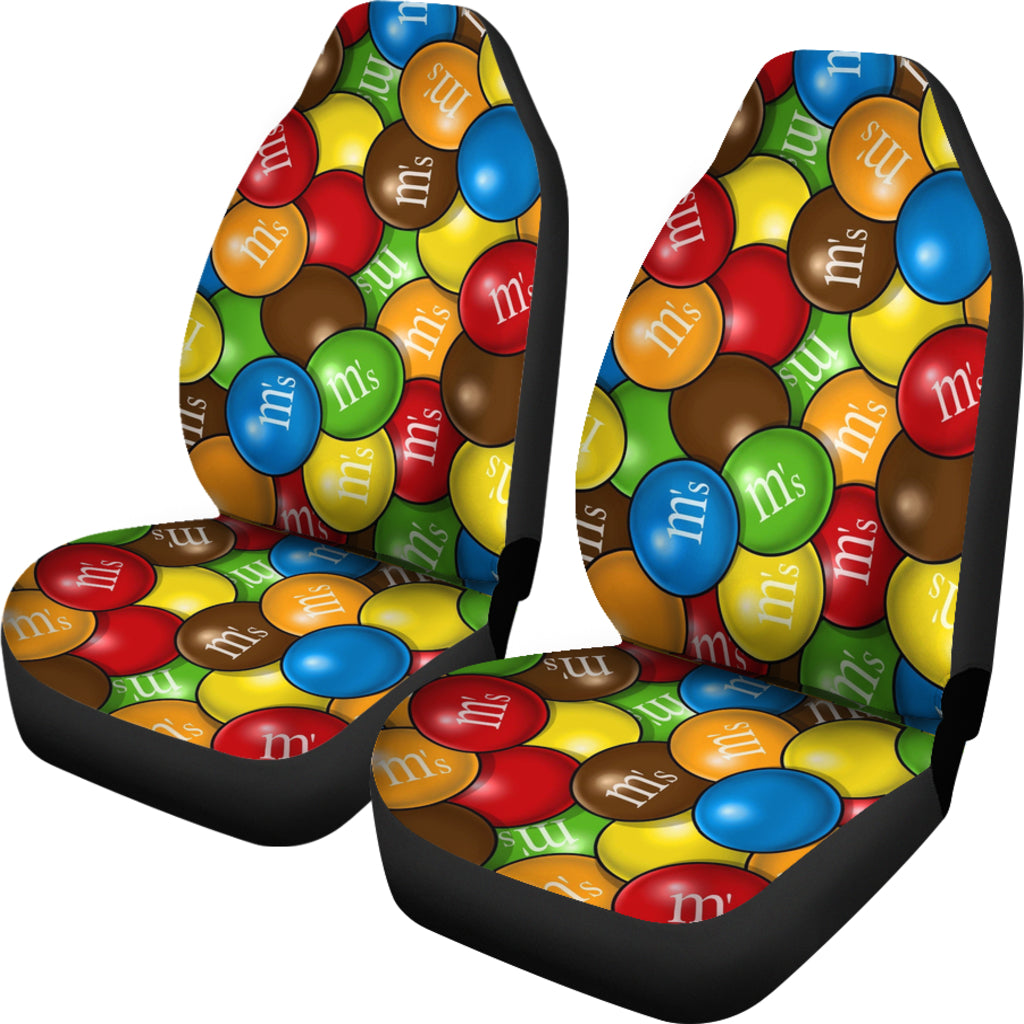 M&M Chocolate Candy Color Car Seat Covers Car Accessories Decoration