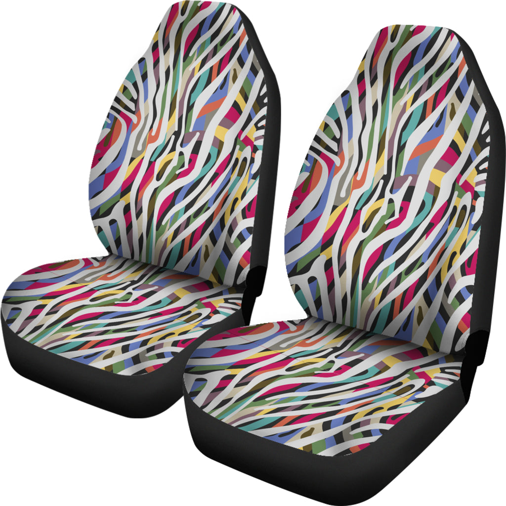 Colorful Art Zebra Seat Covers