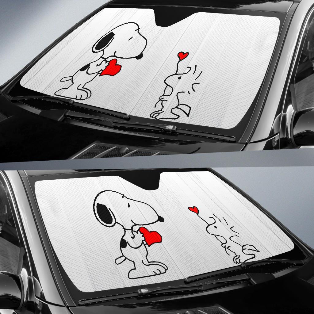 Snoopy Love Car Sun Shades Amazing Best Gift Ideas 2022