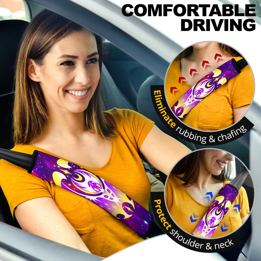 Pokemon Moon Car Seat Belt Covers Custom Animal Skin Printed Car Interior Accessories Perfect Gift