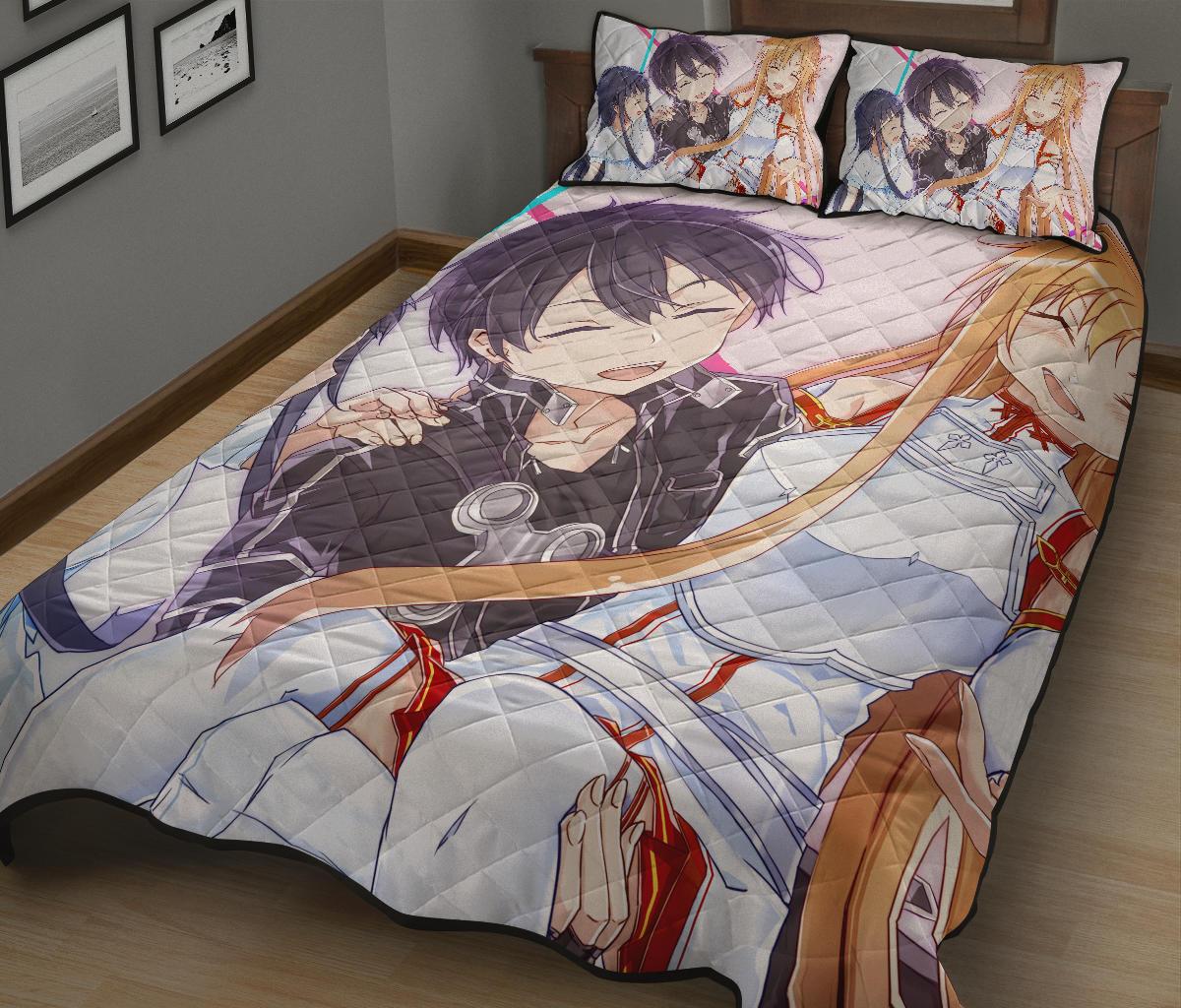 Sword Art Online Anime Quilt Bed Set Pillow Case Amazing Decor Gift Ideas 9